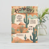 Cowboy Jongens Verjaardag in Zuidwestelijke stijl Kaart (Staand voorkant)