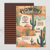 Cowboy Jongens Verjaardag in Zuidwestelijke stijl Kaart (Voorkant / Achterkant)