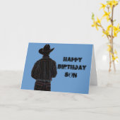 cowboy kaart (Gele Bloem)