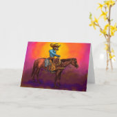 Cowboy Kaart (Gele Bloem)