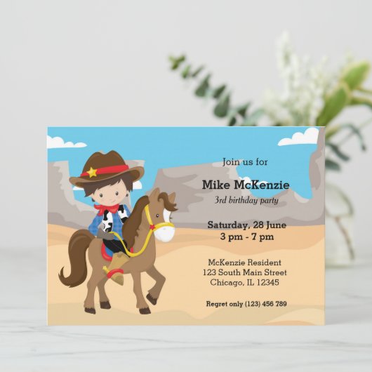 Cowboy Kaart (Staand voorkant)