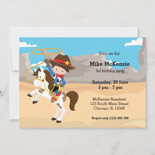 Cowboy Kaart (Voorkant)