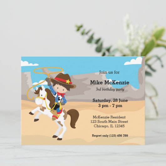 Cowboy Kaart (Staand voorkant)