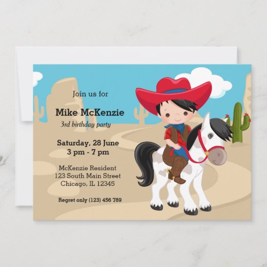 Cowboy Kaart (Voorkant)