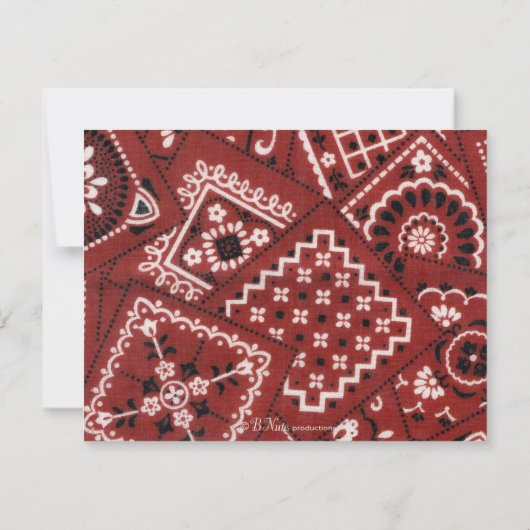 Cowboy-kaarten voor gepersonaliseerde platte notit kaart (Achterkant)