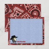 Cowboy-kaarten voor gepersonaliseerde platte notit kaart (Voorkant / Achterkant)