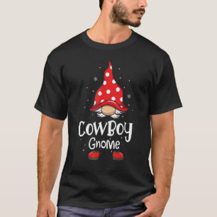 Cowboy Kabouter Grappige Kerst Overeenkomstige Fam T-shirt