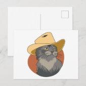 Cowboy Kat Briefkaart (Voorkant / Achterkant)