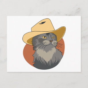 Cowboy Kat Briefkaart