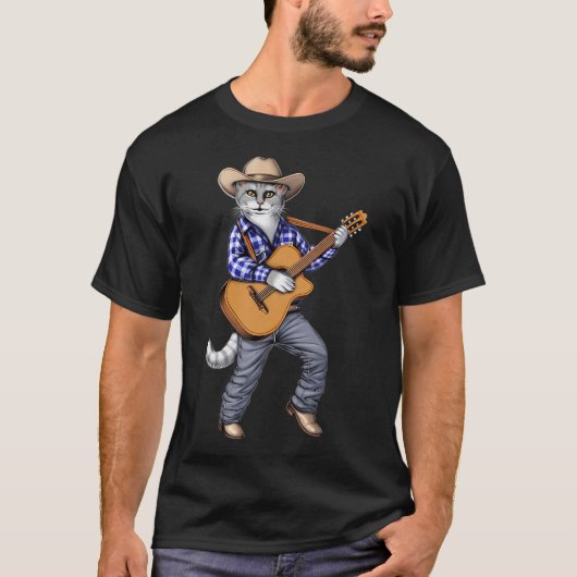 Cowboy Kat Gitarist T-shirt (Voorkant)