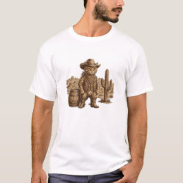 Cowboy Kat Sheriff | Grappige Westerse Kat T-shirt