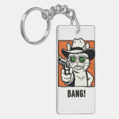 Cowboy Kat Sleutelhanger (Voorkant Links)
