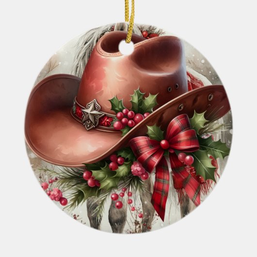 Cowboy Keramisch Ornament (Voorkant)