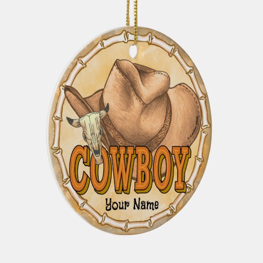 Cowboy Keramisch Ornament (Rechts)