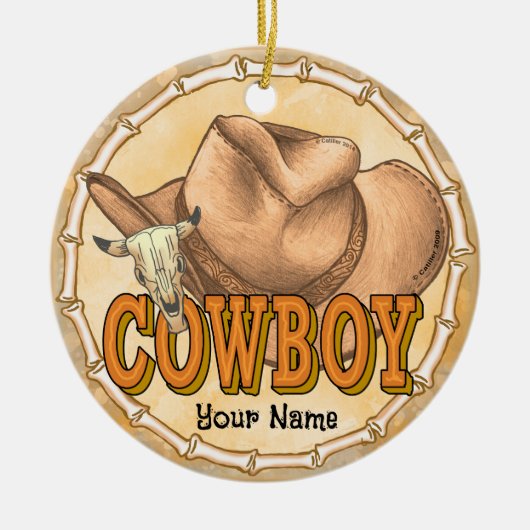 Cowboy Keramisch Ornament (Voorkant)