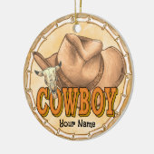 Cowboy Keramisch Ornament (Links)