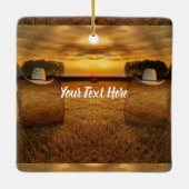 Cowboy Keramisch Ornament (Achterkant)