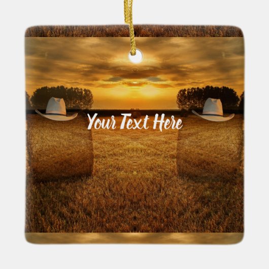Cowboy Keramisch Ornament (Voorkant)