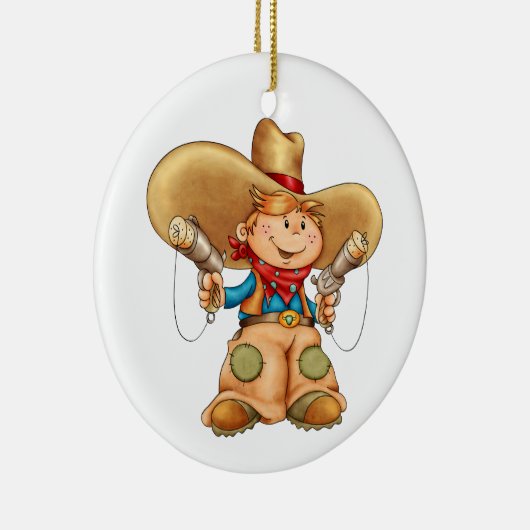 Cowboy Keramisch Ornament (Rechts)