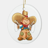 Cowboy Keramisch Ornament (Links)