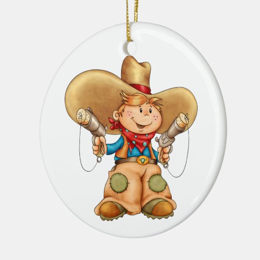 Cowboy Keramisch Ornament (Links)