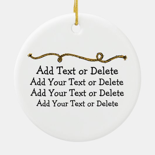 Cowboy Keramisch Ornament (Achterkant)