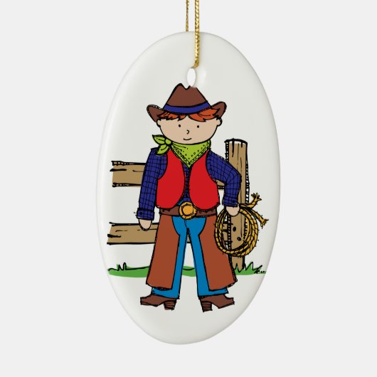 Cowboy Keramisch Ornament (Rechts)