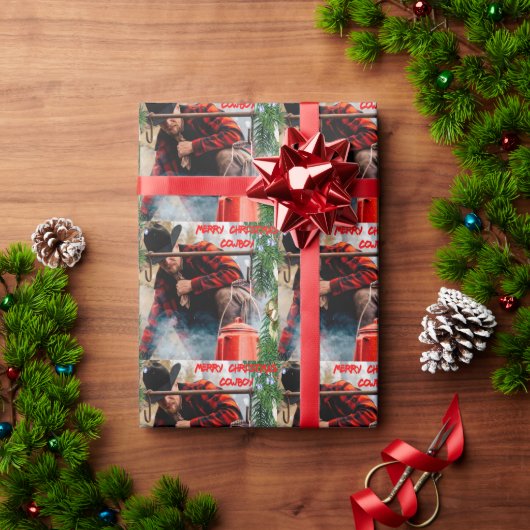 Cowboy kerst cadeaupapier (Feestdagen Geschenken)