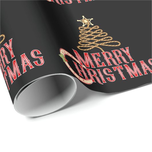 Cowboy kerst cadeaupapier (Rol Hoek)