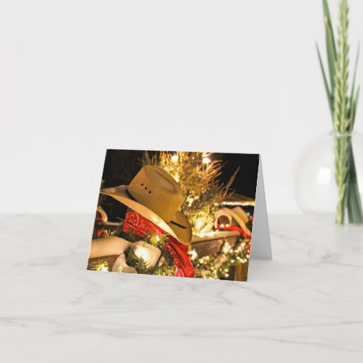 Cowboy kerst feestdagen kaart (Voorkant)