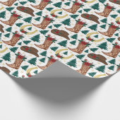 Cowboy Kerst Inpakpapier (Hoek)