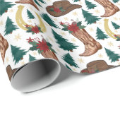 Cowboy Kerst Inpakpapier (Rol Hoek)