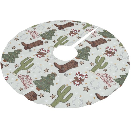 Cowboy kerst kerstboom rok (Gekanteld)