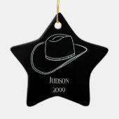 Cowboy Kerst Pet Star Ornament (Voorkant)