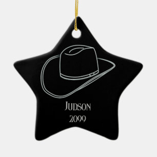 Cowboy Kerst Pet Star Ornament