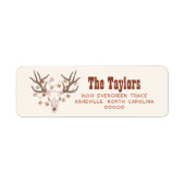Cowboy Kerst retour adreslabels Etiket (Voorkant)