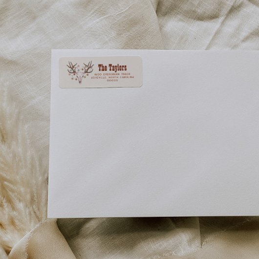 Cowboy Kerst retour adreslabels Etiket