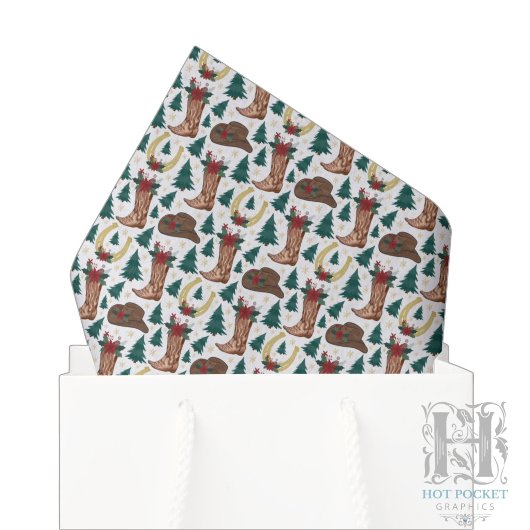 Cowboy Kerst Tissue Papier