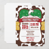 Cowboy kerstfeest uitnodiging (Voorkant / Achterkant)