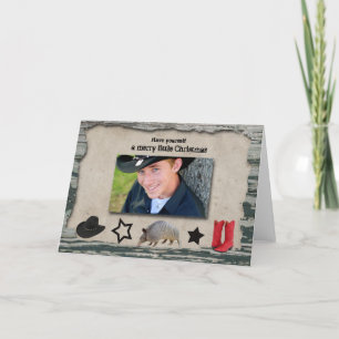 Cowboy Kerstfoto Kerst Kaart