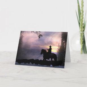 Cowboy-kerstKaart uit alle hoeken Feestdagen Kaart