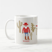 Cowboy Kerstman Kerst aangepaste tekst Koffiemok (Links)