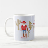 Cowboy Kerstman Kerst aangepaste tekst Koffiemok (Links)