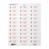 Cowboy Kerstman Kerst Retouradres Etiket (Full Sheet)