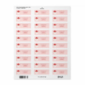 Cowboy Kerstman Kerst Roze Retouradres Etiket (Full Sheet)