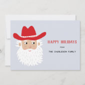 Cowboy Kerstman Kerstmis Feestdagenkaart (Voorkant)