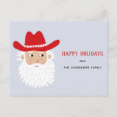 Cowboy Kerstman Kerstmis Feestdagenkaart (Voorkant)