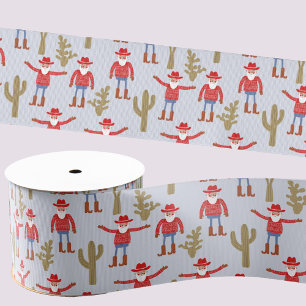 Cowboy Kerstman Western Kerstmis Grosgrain Lint