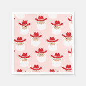 Cowboy Kerstman Western Kerstmis Servet (Voorkant)