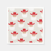 Cowboy Kerstman Western Kerstmis Servet (Voorkant)